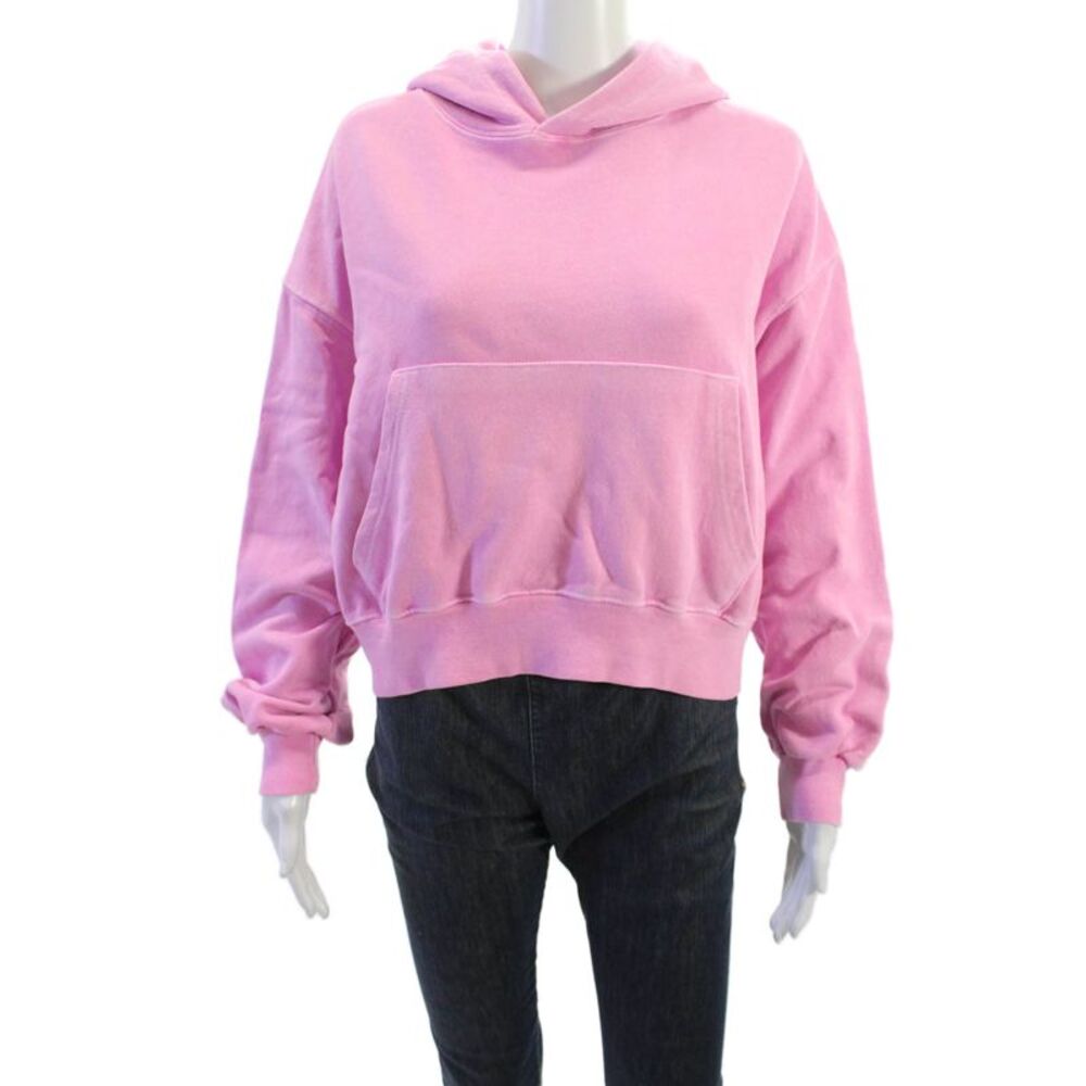 Maybe Crazy Womens Pullover Hoodie Pink Long Sleeve 90s Size One Size